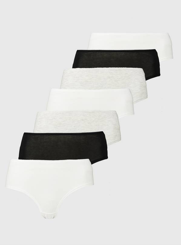 Black, White & Grey Knicker Shorts 7 Pack 12